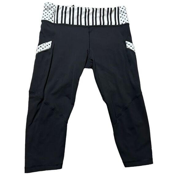 Lululemon Polka Dot/Stripe Run Crops 6 - Picture 5 of 14